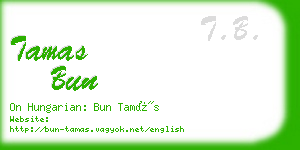 tamas bun business card